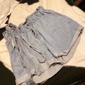 High Rise Jean Shorts